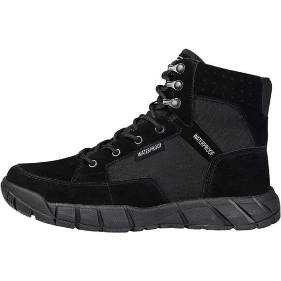 Men\'s Tactical Boots Waterproof Hiking Boots, 6 Inches Lightweight, Black main image 4